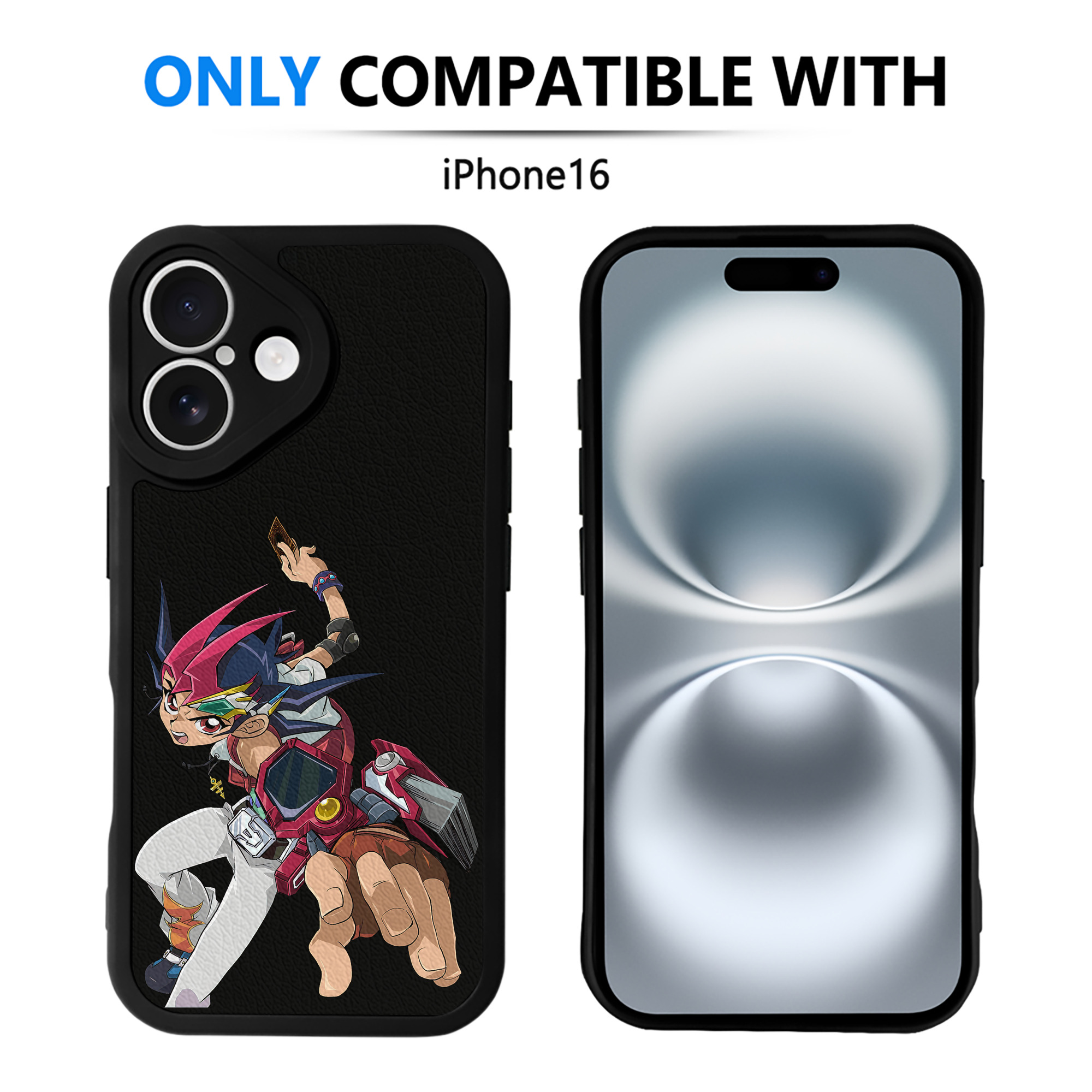 遊☆戯☆王 Yu-Gi-Oh! 【iPhone 16シリーズ対応】シリコンスマホケース（レザー調） 材質：シリコン